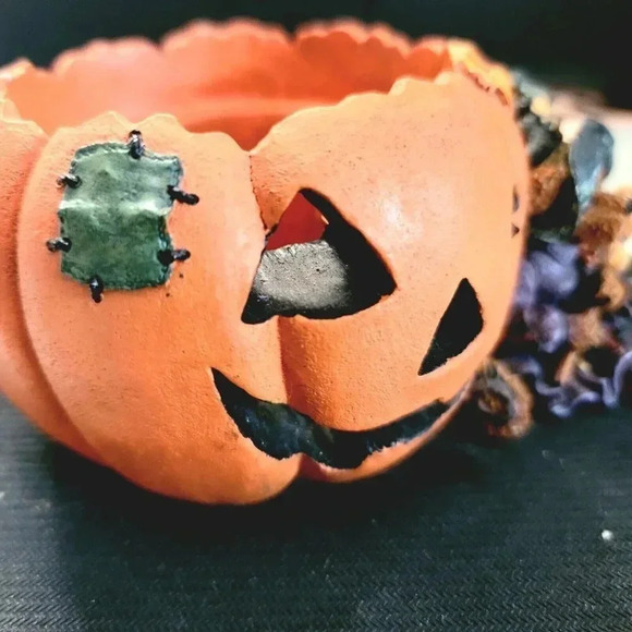 Boyds Bears & Friends Witch PUMPKIN MAGIC Halloween Candle Holder - Picture 4 of 11